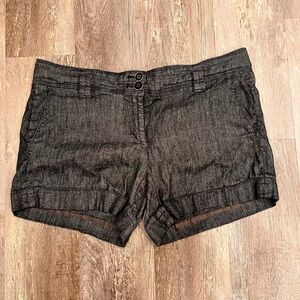 Black House White Market Womens Size 14 Shorts Linen Blend Black Wash Soft